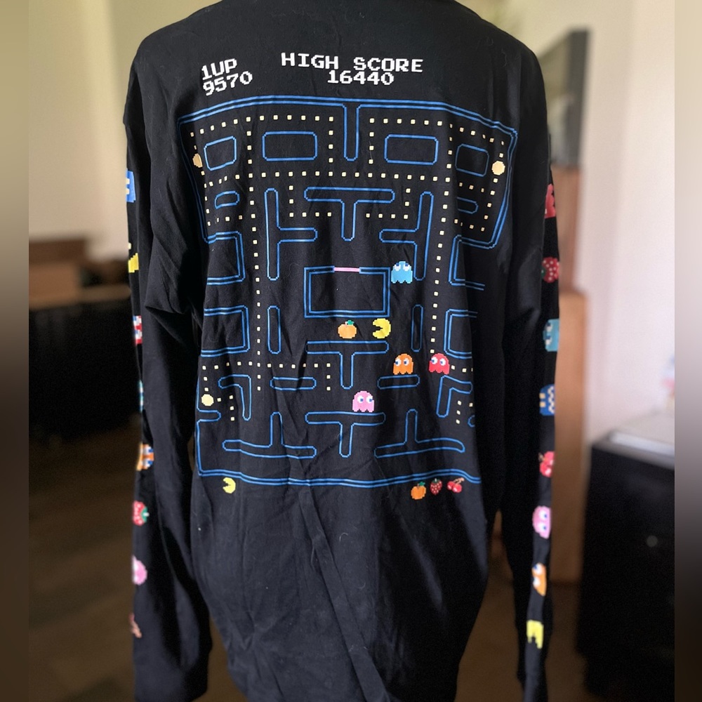 Pac-Man Graphic Long Sleeve Top